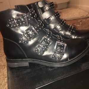 Madden nyc studded black boots